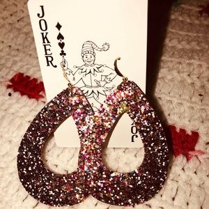 Christmas Glitter Earrings.